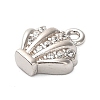 925 Sterling Silver Micro Pave Clear Cubic Zirconia Shell Shaped Charms STER-U009-09P-01-2