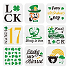 9Pcs 9 Styles Saint Patrick's Day PET Hollow Out Drawing Painting Stencils Sets DIY-WH0383-0021-1