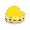 Rack Plating Brass Enamel Beads KK-C074-13G-01-2