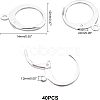 Unicraftale 304 Stainless Steel Leverback Earring Findings STAS-UN0009-77-4