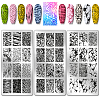 Stainless Steel DIY Nail Art Templates MRMJ-WH0092-083-1