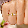 Alloy Rhinestone Plain Band Rings PW-WGCCD43-02-4