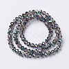 Electroplate Transparent Glass Beads Strands X-EGLA-A034-T8mm-Q13-2