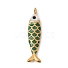 304 Stainless Steel Enamel Pendants STAS-B128-52G-03-1