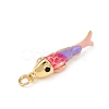 Brass Enamel Pendants KK-L255-03G-A03-2