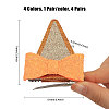 4 Pairs 4 Colors Glitter Bowknot Cat Ear Cloth Alligator Hair Clips PHAR-CA0001-004-2