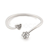 Leaf & Flower  Brass Adjustable Ring Settings KK-G527-01C-P-2