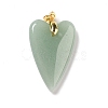 Natural Green Aventurine Pendants X-G-E570-01G-03-2