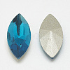 Pointed Back Glass Rhinestone Cabochons RGLA-T083-7x15mm-14-2