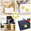 12 Sheets Self Adhesive Gold Foil Embossed Stickers DIY-WH0451-023-4