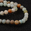 Natural Flower Amazonite Round Bead Strands X-G-D608-6mm-6