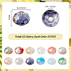 300Pcs 12 Colors Baking Paint Transparent Glass Beads GLAA-PH0003-09-2