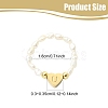 Natural Freshwater Pearl & 304 Stainless Steel Bead Finger Rings RJEW-FS00001-21-3