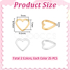 50Pcs 2 Colorsc Brass Linking Rings KK-UN0005-67-3