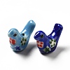 Handmade Printed Porcelain Beads PORC-F005-04-2