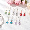 Handmade Glass Seed Beads Teardrop Dangle Earrings EJEW-MZ00576-1