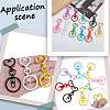 20Pcs 10 Colors Iron Keychain Clasps FIND-SC0017-35-6