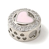 Rack Plating Brass Micro Pave Clear Cubic Zirconia with Enamel Beads KK-P267-17P-2