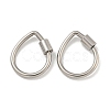 Non-Tarnish 304 Stainless Steel Screw Carabiner Lock Charms LS-STAS-C092-01B-P-1
