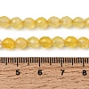 Dyed & Heated Natural Yellow Agate Beads Strands G-K376-F20-01-5