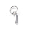 925 Sterling Silver Letter Charms LS-STER-C012-01S-I-1