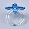 (Jewelry Parties Factory Sale)Transparent Acrylic Cuff Rings RJEW-S047-004A-3