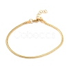 Unisex 304 Stainless Steel Round Snake Chain Bracelets BJEW-H541-02B-G-1