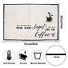 Coffee Theme Cotton and Linen Cup Mats AJEW-WH0201-017-2