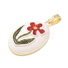Brass Enamel Pendants KK-CBA2CFD-03G-B-2