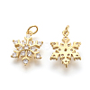 Brass Micro Pave Cubic Zirconia Pendants KK-F774-10-NR-3