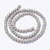 Opaque Solid Color Glass Beads Strands EGLA-A034-P4mm-D10-2