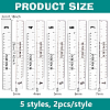 Rectangle Acrylic Rolling Mud Stick Guide Rule AJEW-WH0554-56-2