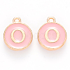Golden Plated Alloy Enamel Charms ENAM-S118-07O-1