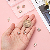 Brass Clear Cubic Zirconia Connector Charms KK-BBC0002-18-3