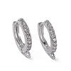Brass Huggie Hoop Earring Findings KK-P150-42P-1