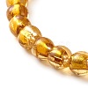 Handmade Silver Foil Glass Beaded Stretch Bracelets BJEW-JB06464-03-2