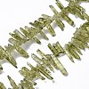 Natural Crackle Quartz Crystal Dyed Beads Strands G-I345-04A-1