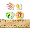 20Pcs 4 Styles Opaque Flower Resin Cabochons RESI-FS0001-55-5