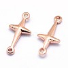Brass Links Connectors KK-J279-46RG-NR-2