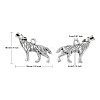 Tibetan Style Alloy Howling Wolf Pendants LS-LF1753Y-NF-3