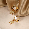 Imitation Pearl Stud Earrings FN6270-3