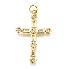 Brass Micro Pave Cubic Zirconia Pendants KK-Z100-34G-01-1