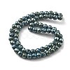 Electroplated Natural Lava Rock Beads Strands G-A251-B01-01B-1
