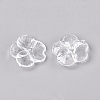 4-Petal Transparent Acrylic Beads TACR-R135-01-2