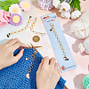 Cow with Sakura Alloy Enamel Pendant Knitting Row Counter Chains HJEW-AB00390-3