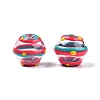 Transparent Glass Enamel Beads GLAA-G084-01D-2