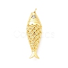 Brass Micro Pave Clear Cubic Zirconia Pendants KK-G416-11G-1
