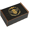 Rectangle Engraved Plywood Wooden Tarot Storage Boxes with Sliding Lid CON-WH20008-10C-1