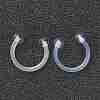 Acrylic Circular/Horseshoe Barbell with Double Round Ball AJEW-P084-04B-1