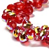 Electroplate Glass Beads Strands EGLA-D030-17F-3